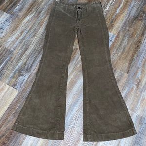 Free People Corduroy Flare leg Pants Size: 24 (minor flaw)